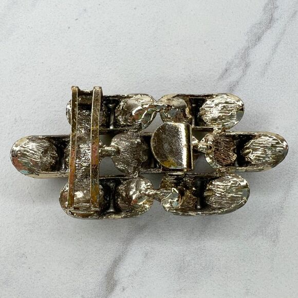 Vintage Gold Tone Abstract Open Back Belt Buckle - Picture 2 of 7